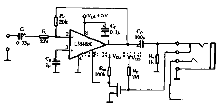 Dedicated headphone amplifier integrated amplifier LM4880-02