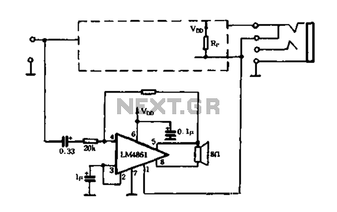 Dedicated headphone amplifier integrated amplifier LM4880-03