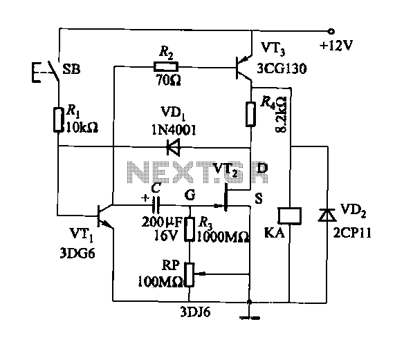 Discharge time relay circuit
