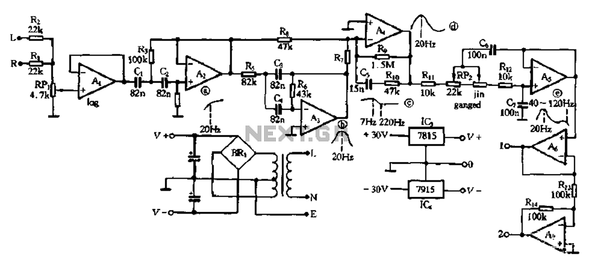 Electronic type bass equalization circuit