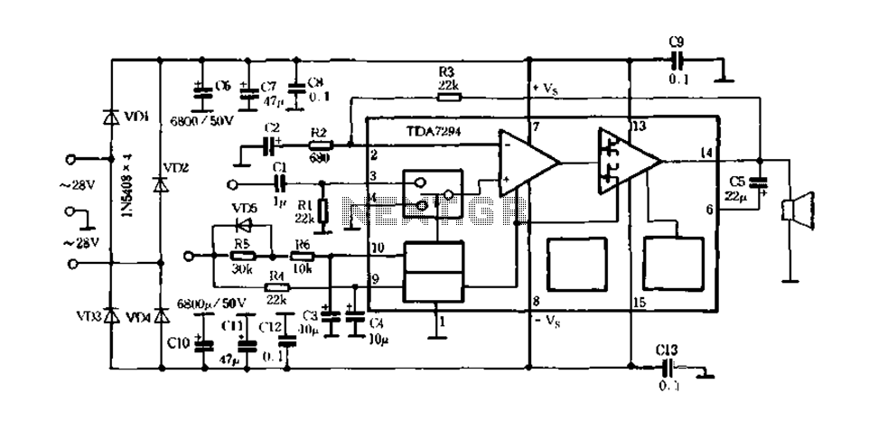 HI-FI integrated amplifier TDA7294-01