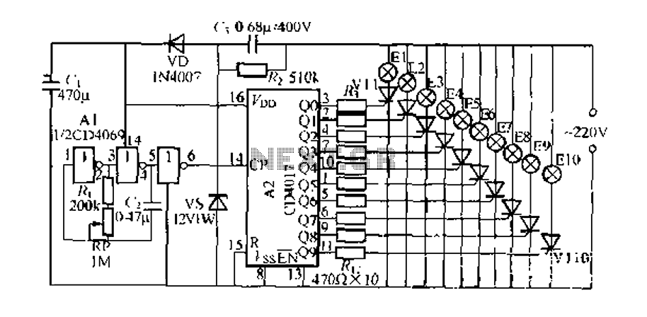 Ten Road string lights flashing circuit
