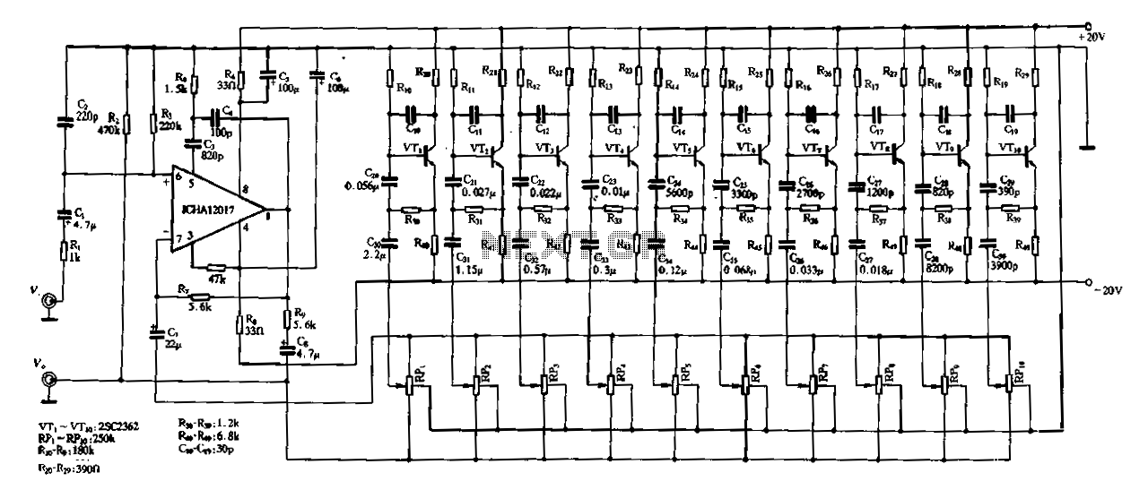 Ten-segment frequency equalizer