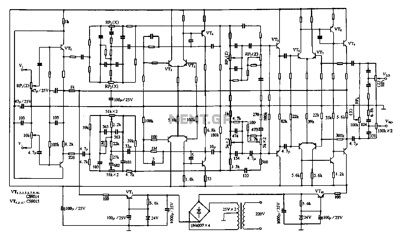 Transistor attenuation - feedback tone circuit