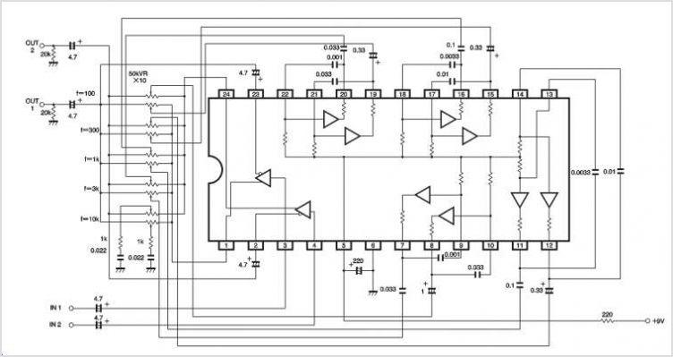 BA3822FS 5-channel Stereo Graphic Equalizer
