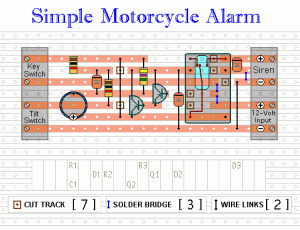 Easy Build Motorcycle Alarm circuit