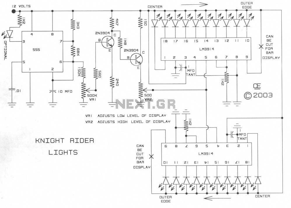 New Knight Rider LED Board circuit