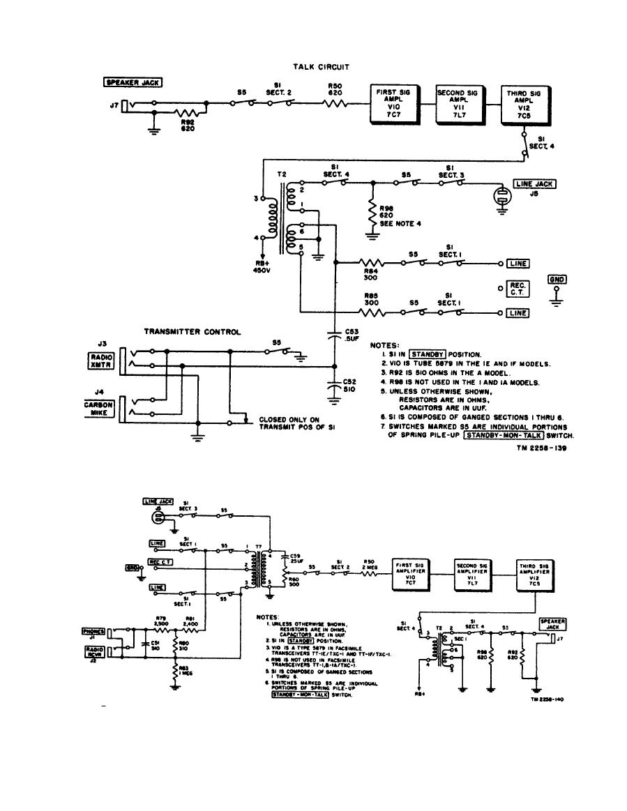STANDBY-MON-TALK switch schematic diagram