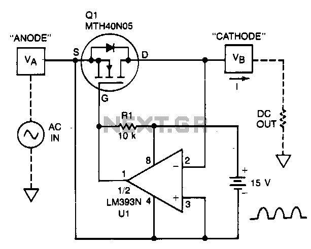 Low-forward-drop-rectifier-circuit