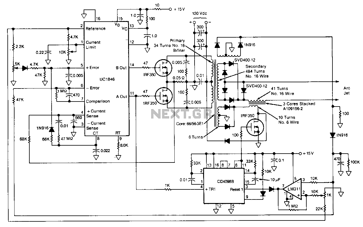 Arc-jet-power-supply-and-starting-