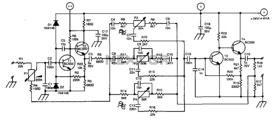 Universal Audio Line Amplifier circuit