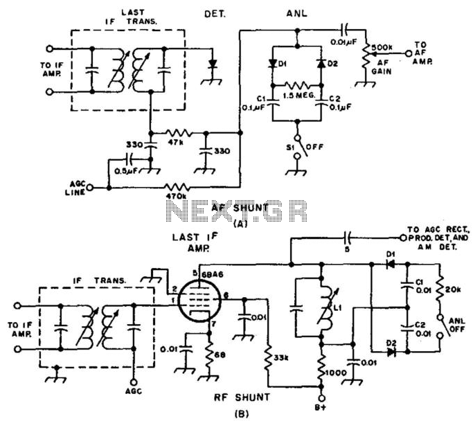 Audio Shunt Noise Limiter circuit