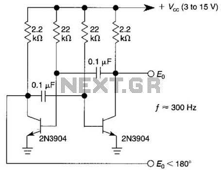 Astable Multivibrator Or Free-Running Square-Wave Oscillator Circuit