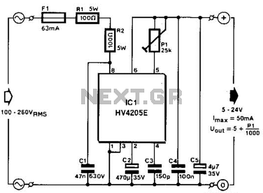 Single-Chip Dc Supply Circuit