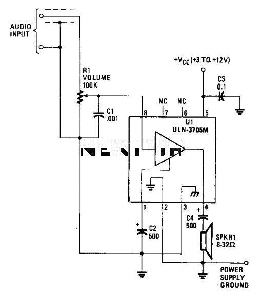 Low power audio amplifier circuit