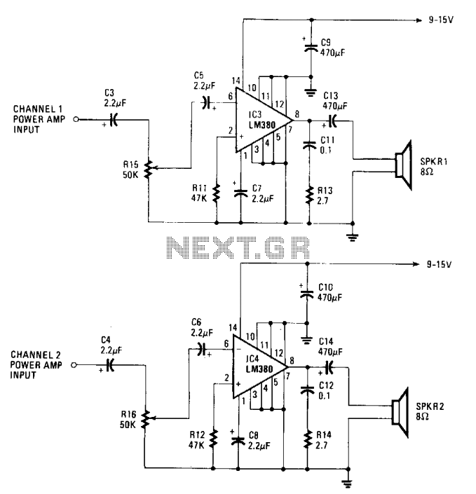 Walkman amplifier circuit