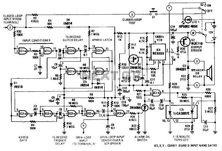Security alarm circuit