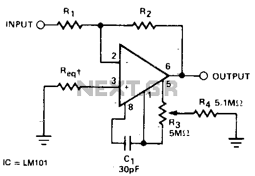 Inverting amplifier with balancing circuit