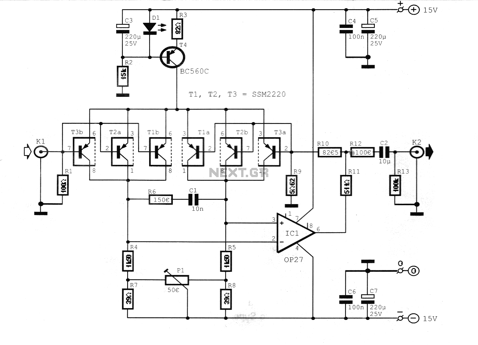 Low Noise Moving Coil Audio Preamplifier circuit