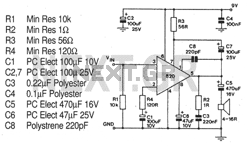 TBA820 Amplifier circuit