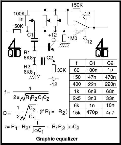 Audio Graphic Equaliser circuit