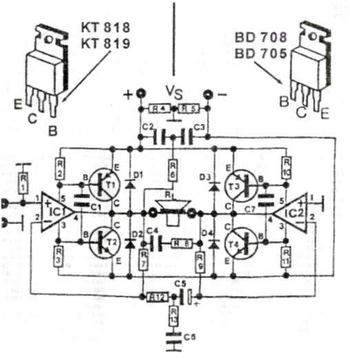 200W Transistor Audio Amplifier Circuit