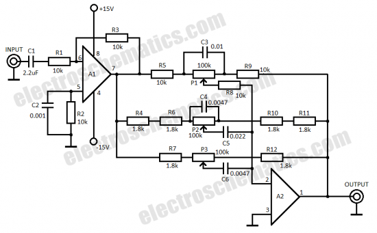 3 band equalizer circuit