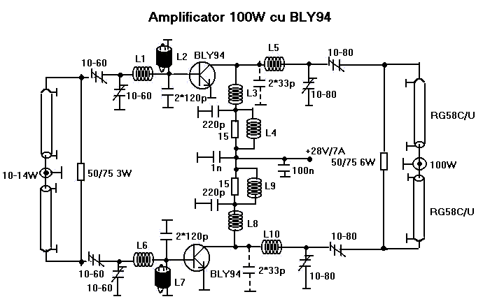 BLY94 100W RF Power Amplifier