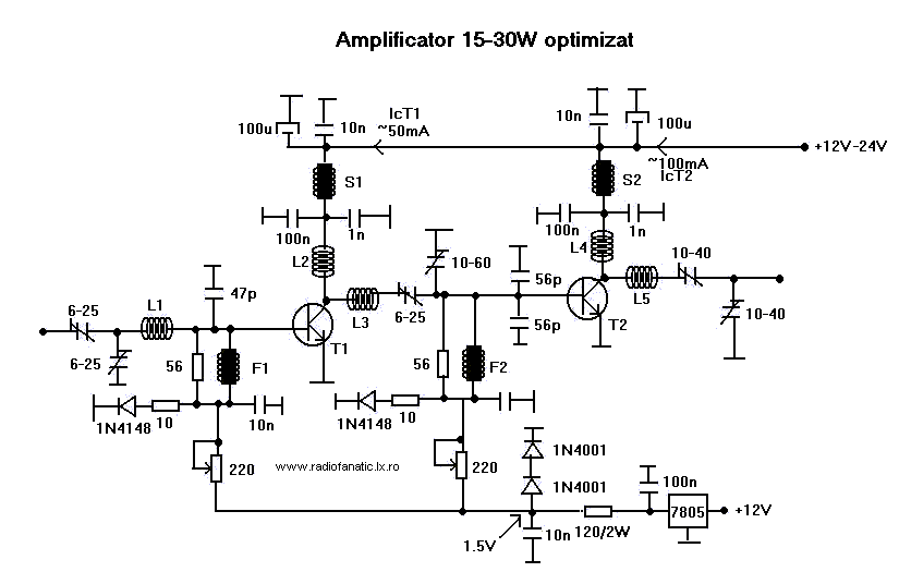 15W - 30W RF Power Amplifier KT922 KT930 KT934