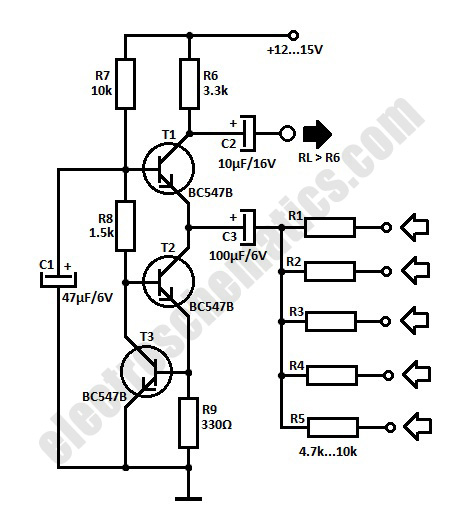 Simple Audio Mixer Circuit