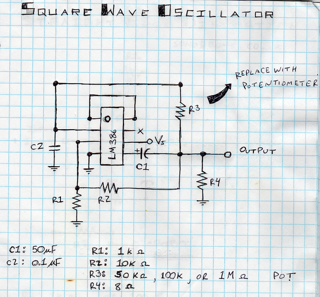 square wave oscillator circuit