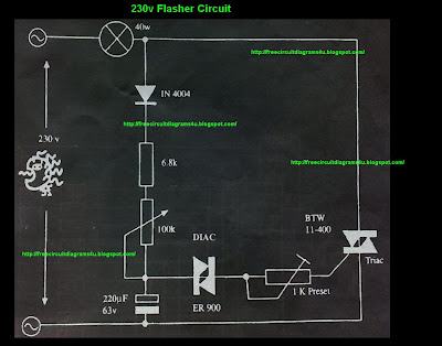 led 230 v flasher circuit diagram