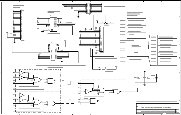 8051SBC USB  GLCD Expansion Board circuit