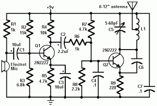 80 mhz 108 mhz fm transmitter circuit