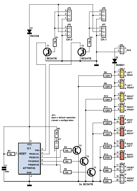 Lights Control for Model Cars