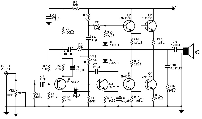 audio power amplifier circuit 140 w circuit