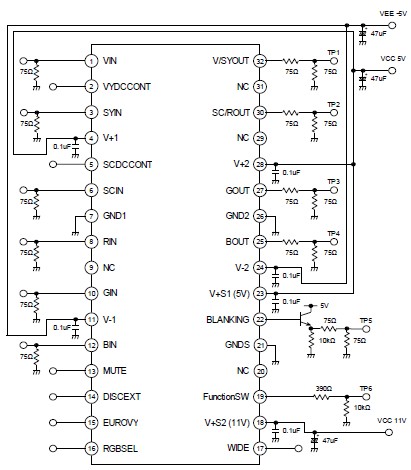simple 4 channel video amplifier