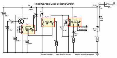 Timer Garage Door Circuit Schematic Diagram circuit