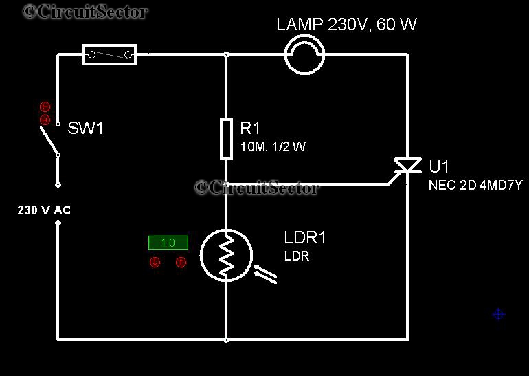 Automatic Night Lamp Circuit PCB