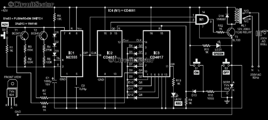 Automatic School Bell PCB