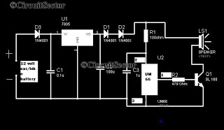 Musical Car Reverse Horn Circuit PCB