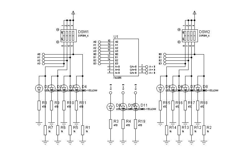 simple magnitude comparator