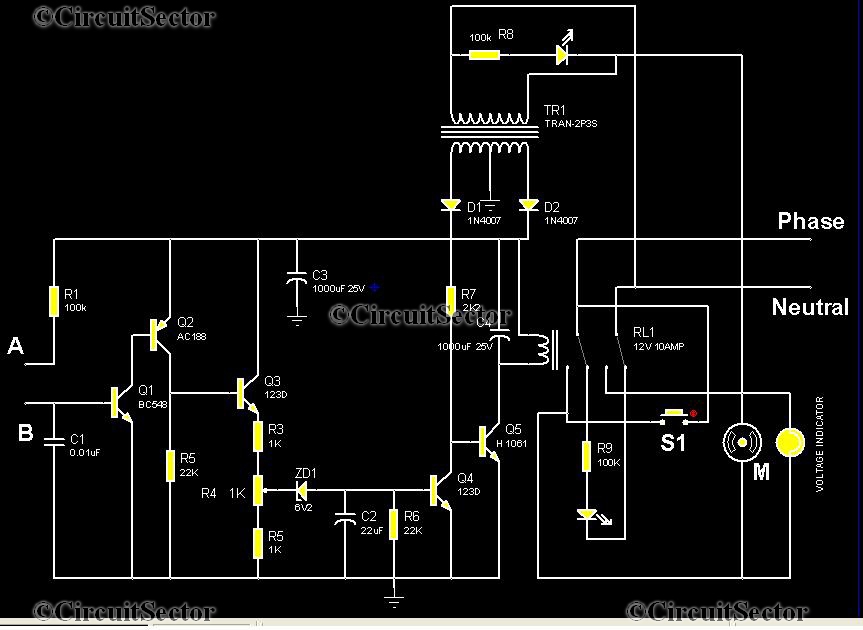 Water Tank Controller Circuit PCB circuit