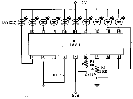 LED voltmeter schematic needed circuit