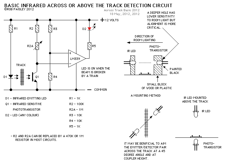 synced using infrared phototransistors circuit