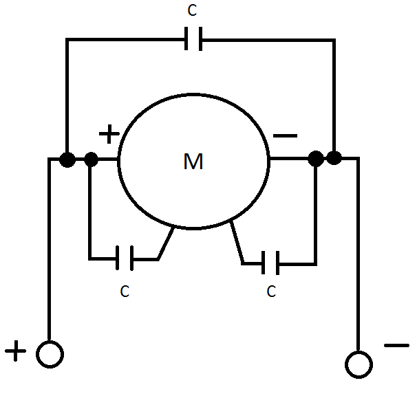 Why connect capacitors to motor body