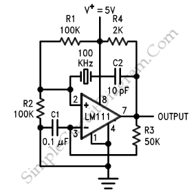 op amp Crystal Oscillator with OP AMP or Oscillator circuit built with Crystal and Op Amp circuit