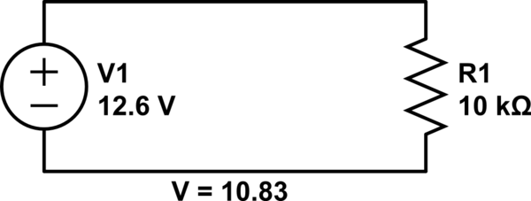 voltage Calculating current in a simple circuit
