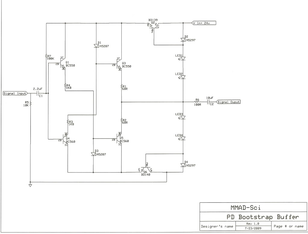 Bootstrap Buffer Based Preamp circuit