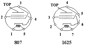 807 and 1625 Valves as power amplifiers circuit